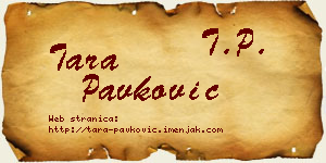 Tara Pavković vizit kartica